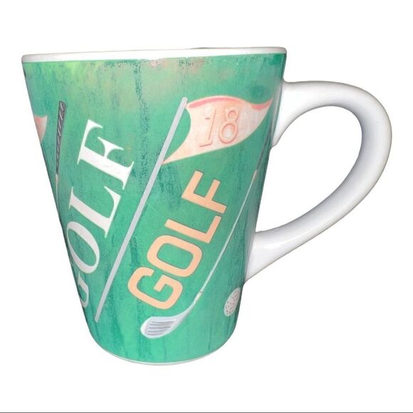 Clubhouse Collection Mug Golf Balls Tees Green Collector's 4.5" Coffee Mug - Picture 2 of 6